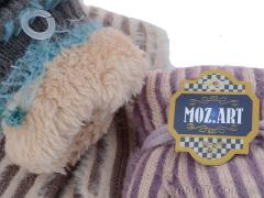 Варежки, Королева оптом 7855 хутро mix