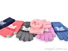 Перчатки, RuBi оптом 2534 (16см) хутро mix