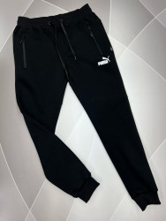 Спортивные штаны мужские на флисе (черный) оптом 89031257 02-4