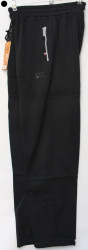 Спортивные штаны мужские БАТАЛ на флисе (black) оптом 94618205 B116-6