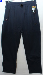 Спортивные штаны мужские БАТАЛ на флисе (dark blue) оптом 86913240 WK6050-7