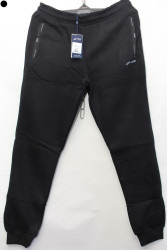 Спортивные штаны мужские на флисе (черный) оптом 62185794 23 1246 E01-24