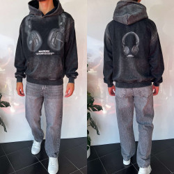 Худі чоловічі оптом THREE BLACK 
