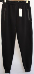 Спортивные штаны мужские на флисе (black) оптом 49601527 222-7