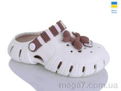 Кроксы, DeMur оптом 6012 беж-корич.