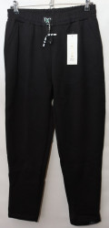 Спортивные штаны женские CLOVER ПОЛУБАТАЛ на меху (black) оптом 54813709 B627-48