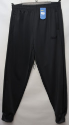 Спортивные штаны мужские БАТАЛ (black) оптом 34820569 7008-79