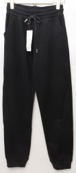 Спортивные штаны женские JJF на меху (черный) оптом 57931402 JW5035-29