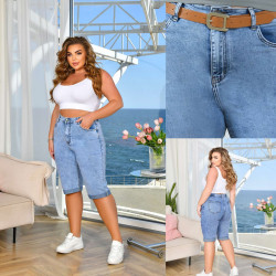 Шорти джинсові жіночі БАТАЛ оптом LADY JEANS