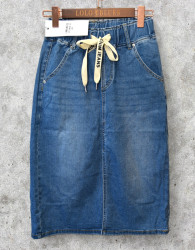 Юбки джинсовые женские LANLANIEE ПОЛУБАТАЛ оптом 34895071 2012-5