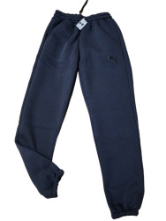 Спортивные штаны юниор на флисе (синий) оптом 24659307 05-32