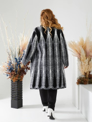 Пальто жіночі БАТАЛ (чорний) оптом