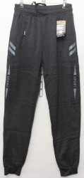 Спортивные штаны мужские на флисе (серый) оптом 76834092 WK2205H-1