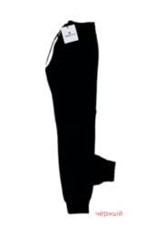 Спортивные штаны мужские на флисе (черный) оптом 76053189 01-4