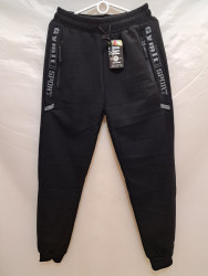 Спортивные штаны мужские на флисе (black) оптом 03245687 7123-30