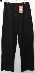 Спортивные штаны женские БАТАЛ на меху (black) оптом 87039524 2022-37
