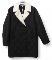 Куртки демисезонные женские AIXIAOHUA ПОЛУБАТАЛ (черный) оптом 58463127 9112-20