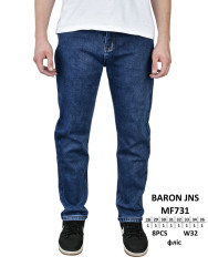 Джинсы мужские на флисе BARONJNS оптом 69205347 MF731-42