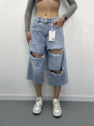Шорты джинсовые женские I8DENIM оптом 74539218 01-49