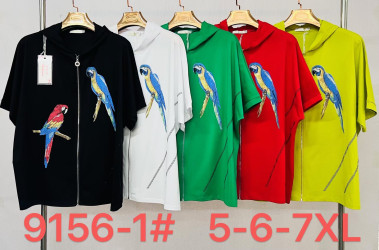 Футболки женские СУПЕРБАТАЛ (красные) оптом 69157203 9156-1