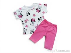 Костюм, Kids-modnik оптом 2632 комплект для малюків футболка-шорти рожевий