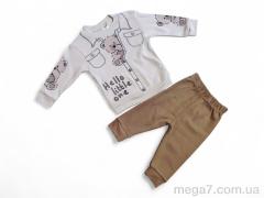 Пижама, Kids-modnik оптом 35600 коричневий реглан-штани