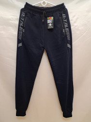 Спортивные штаны мужские на флисе (dark blue) оптом 05368721 7122-33