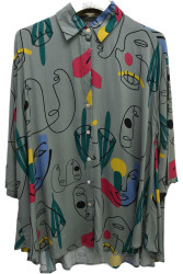 Рубашки женские БАТАЛ оптом 53419862 26745-67