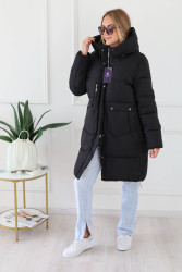 Куртки зимние женские INITIATE БАТАЛ (черный) оптом 17358629 6551-4