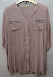 Рубашки женские БАТАЛ оптом 01983672 19708-3-17