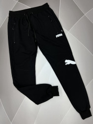 Спортивные штаны мужские на флисе (черный) оптом 43169508 03-18