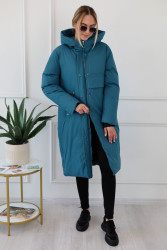Куртки зимние женские БАТАЛ оптом Китай 53467289 065-35