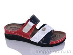 Шлепки, Sali-2 оптом 203-52 червон-білий-син.