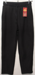 Спортивные штаны женские БАТАЛ на меху (black) оптом 75902843 SY2069-1