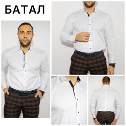 Рубашки мужские БАТАЛ оптом 78246910 Б1655 -41