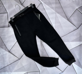Спортивные штаны мужские на флисе (черный) оптом Турция 70459128 02-19