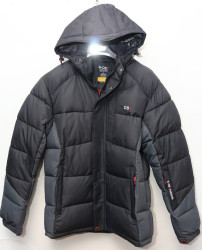Термо-куртки зимние мужские на меху (черный) оптом 74856391 D28-86