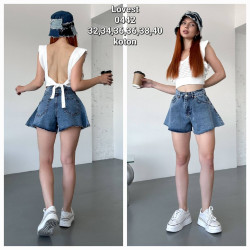 Шорты джинсовые женские оптом 98126543 0442-25