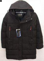 Куртки зимние мужские на флисе (black) оптом 96874230 A-8-13