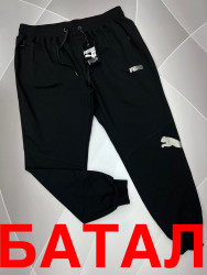 Спортивные штаны мужские БАТАЛ (черный) оптом 46851092 03-32
