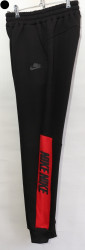 Спортивные штаны мужские на флисе (черный) оптом 18675293 01-9
