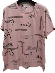 Футболки женские БАТАЛ оптом 41965082 W7028-15