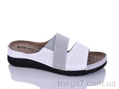 Шлепки, Sali-2 оптом 203-43 білий-сірий
