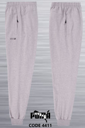 Спортивные штаны мужские на флисе (серый) оптом 52947681 4411-24