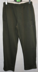 Спортивные штаны мужские БАТАЛ на флисе (khaki) оптом 62374519 06-57