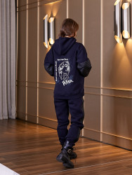 Спортивні костюми жіночі на флісі (чорний) оптом