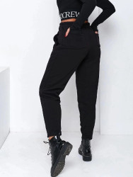 Спортивні штани жіночі на флісі (чорний) оптом Alena Golosnaya Туреччина