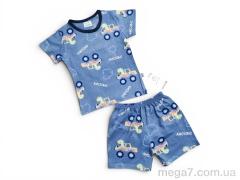 Костюм, Kids-modnik оптом 261920 комплект футболка-шорти т.синій