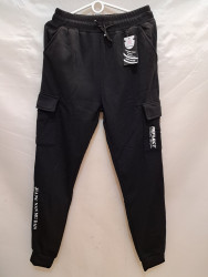 Спортивные штаны мужские на флисе (black) оптом 08714325 2092-22