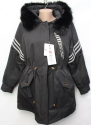 Куртки зимние женские БАТАЛ (black) оптом 76849523 6807-38